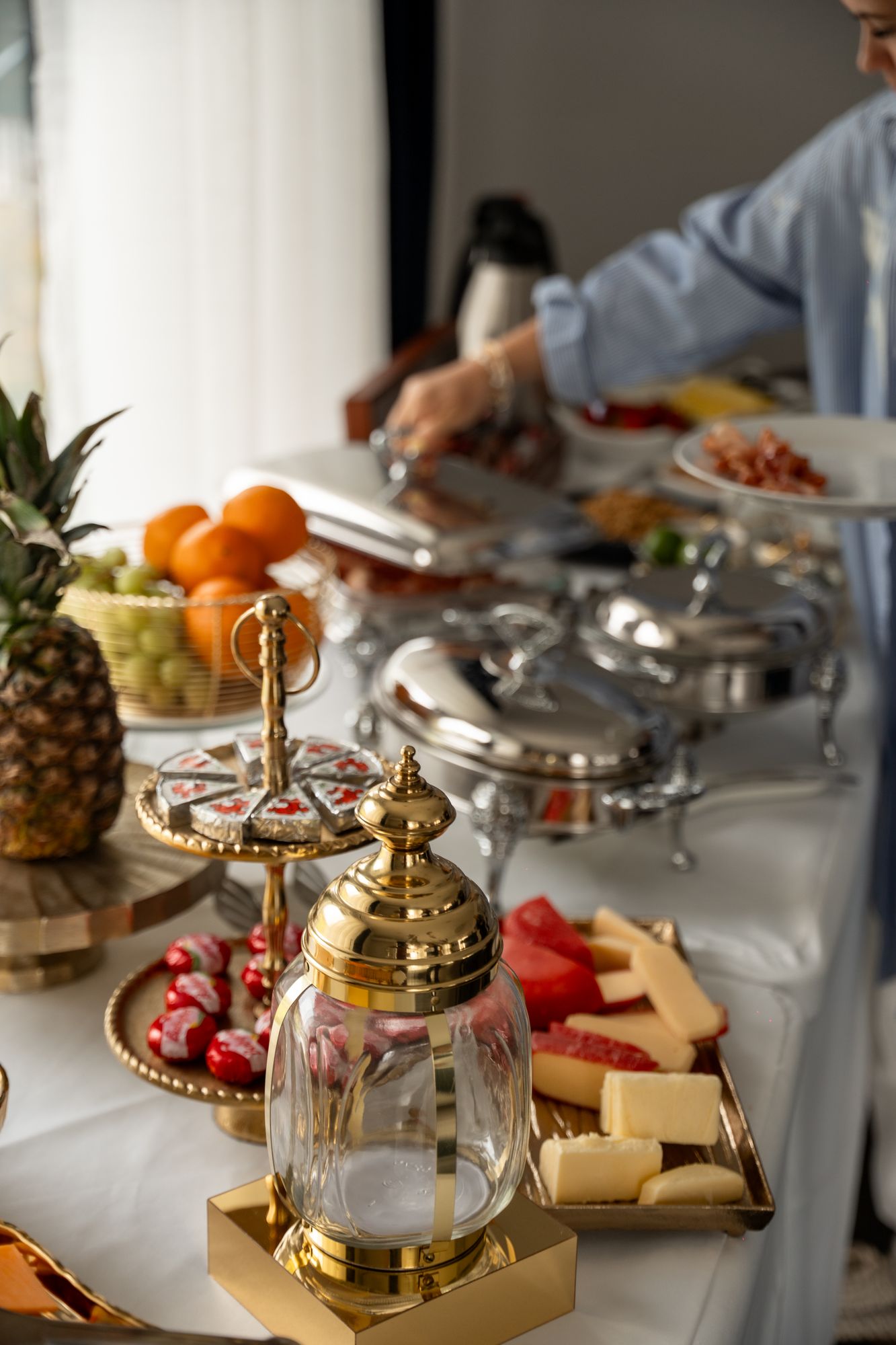Private chef catering setup